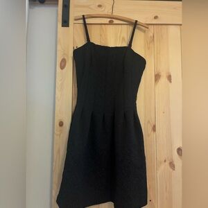 Chic Strapless Jacquard Weave Black Dress